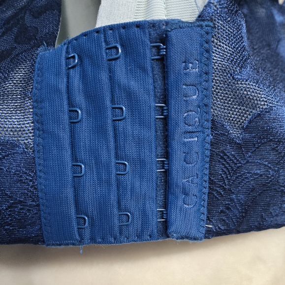 Cacique Blue Lace Padded Underwire Bra. Plus Size 42DD - Picture 5 of 9